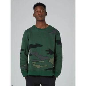 HYMN Green Camouflage Sweatshirt - Men's Large
